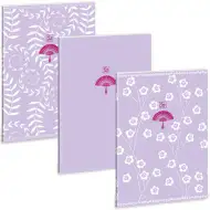 Ars Una: Soft Touch Purple Spring zeszyt z dodatkowym zapięciem w kratkę A/4