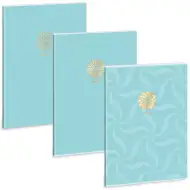 Ars Una: Soft Touch Turquoise Spring zeszyt z dodatkowym zapięciem, kratka, A4