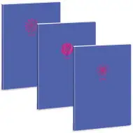Ars Una: Soft Touch Violet Spring zeszyt w linie A4 z dodatkowymi klipsami