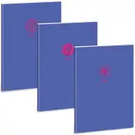 Ars Una: Soft Touch Violet Spring zeszyt z dodatkowym zapięciem, kratka, A4