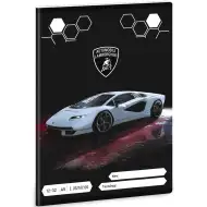 Ars Una: Srebrny metaliczny zeszyt w linie Lamborghini dla klasy 3, 32 kartki, A5