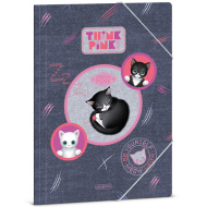 Ars Una: Think Pink — urocza teczka z kotkami i gumką, format A4