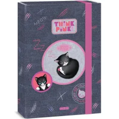 Ars Una: Think Pink urocze pudełko na zeszyty A4 z kotkami