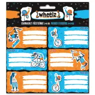 Ars Una: Wheelz etykiety na zeszyty pakowane 3x6 sztuk