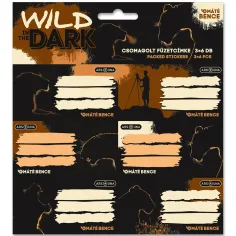 Ars Una: Wild in the dark — naklejki na zeszyt z lwem, opakowanie 3×6 szt.