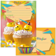 Ars Una: Zestaw 10 zaproszeń z motywem muffinek z kopertą