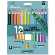 Ars Una: Zestaw 12 trójkątnych kredek Jumbo z temperówką
