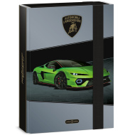 Ars Una: Zielona teczka na zeszyty z gumką Lamborghini A5