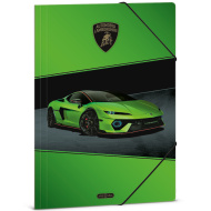 Ars Una: Zielona teczka z gumką Lamborghini, rozmiar A4