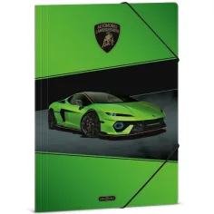 Ars Una: Zielona teczka z gumką Lamborghini, rozmiar A4