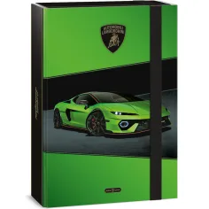 Ars Una: Zielone pudełko na zeszyty A4 z motywem Lamborghini