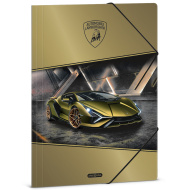 Ars Una: Żółta teczka z gumką Lamborghini, format A4