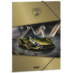 Ars Una: Żółta teczka z gumką Lamborghini, format A4