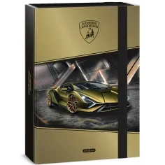 Ars Una: Żółte pudełko na zeszyty A4 z motywem Lamborghini