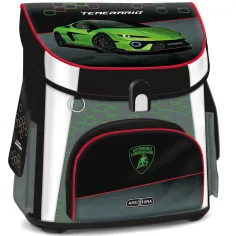Ars Una: ergonomiczny plecak szkolny z motywem Lamborghini, z magnetycznym zapięciem, 33x41x24 cm