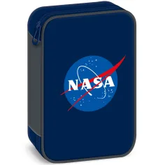 Ars Una: niebieski, wielopoziomowy piórnik NASA 15,5x22,5x4,5 cm