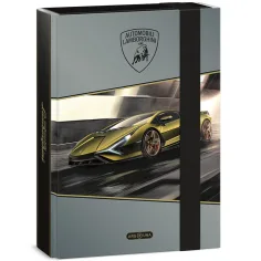 Ars Una: żółte pudełko na zeszyty A5 z motywem Lamborghini