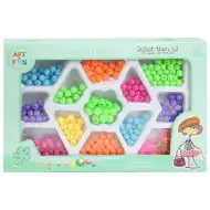 Art&amp;Fun: Zestaw do tworzenia biżuterii z ponad 100 kolorowymi koralikami w kształcie kul.
