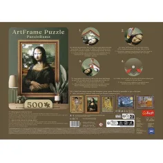 ArtFrame: Leonardo Da Vinci – Mona Lisa, puzzle 500 elementów z ramą – Trefl zdjęcie 3