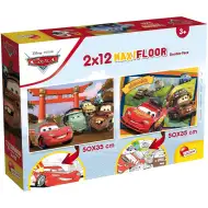 Auta 2 w 1 2x12-elementowe maxi puzzle i kolorowanka – Lisciani
