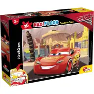 Auta 2 w 1 maxi puzzle 35 elementów i kolorowanka 70x50 cm - Lisciani