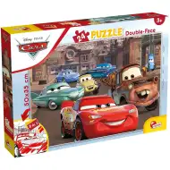 Auta 2 w 1, puzzle 24-elementowe i kolorowanka 50x35 cm - Lisciani