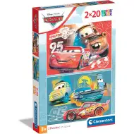 Auta 2x20-elementowe puzzle Supercolor - Clementoni