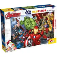 Avengers 2 w 1 maxi puzzle i kolorowanka 108 elementów, 70x50 cm – Lisciani