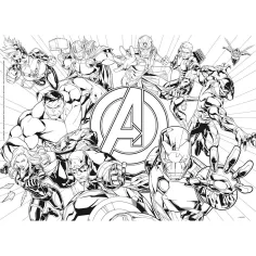 Avengers 2 w 1 puzzle 60 elementów i kolorowanka 35x25 cm - Lisciani zdjęcie 2