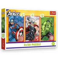 Avengers: Nasi bohaterowie puzzle 3x50 elementów - Trefl