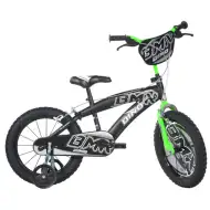 BMX czarno-zielony rower dziecięcy w rozmiarze 14 - rower Dino Bikes