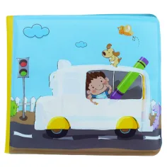 Baby Book: Pojazdy miękka książeczka do kąpieli 14x13 cm zdjęcie 2