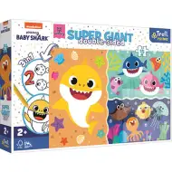 Baby Shark Super Giant dwustronne 3 w 1 puzzle 15 elementów - Trefl