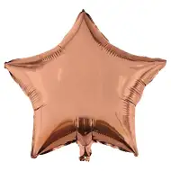 Balon foliowy w kształcie gwiazdy – rose gold 46 cm