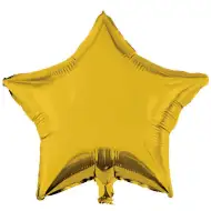 Balon foliowy w kształcie gwiazdy – złoty 46 cm