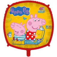 Balon foliowy w kształcie kwadratu z motywem Świnki Peppy, 46 cm.