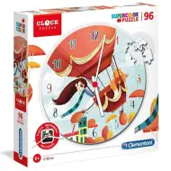 Balon na gorące powietrze na wietrze 96-elementowe puzzle zegar - Clementoni