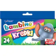 Bambino: Zestaw 24 premium kolorowych kredek świecowych