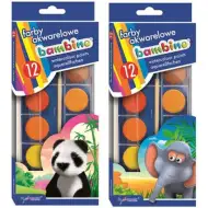 Bambino: Zestaw farb akwarelowych z 12 kolorami