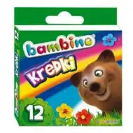 Bambino kolorowe kredki woskowe zestaw 12 sztuk