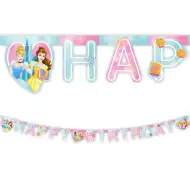 Baner urodzinowy "Happy Birthday" z Księżniczkami Disneya