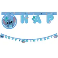 Banner urodzinowy „Happy Birthday” z motywem Disneya Stitcha, długość 200 cm