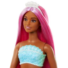 Barbie Dreamtopia: Syrenka z różowymi włosami i koralowym ogonem - Mattel zdjęcie 3