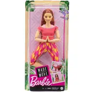 Barbie: Elastyczna lalka do jogi z rudymi włosami w czerwonej bluzce – Mattel
