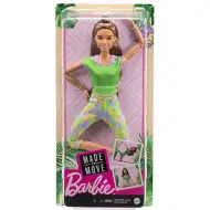 Barbie: Elastyczna lalka joginka z brązowymi włosami w zielonej bluzce – Mattel