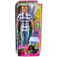 Barbie: Ken na kempingu z akcesoriami w koszuli w kratę - Mattel