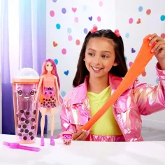 Barbie: Slime Reveal Impreza Bąbelkowa Pomarańczowa lalka - Mattel zdjęcie 2