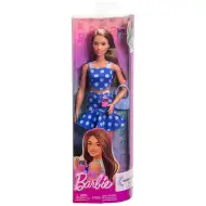 Barbie: Stylowa lalka Fashionista w niebieskiej sukience z glukometrem – Mattel