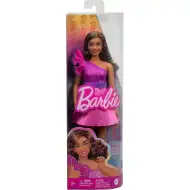 Barbie: Stylowa lalka Fashionista w żywej różowej sukience - Mattel