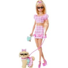 Barbie: Zestaw do zabawy Duet Modowy ze Zwierzaczkiem w kolorze różowym - Mattel zdjęcie 3